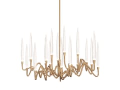 Lampadario a LED in ottone&nbsp;IL PEZZO 3 ROUND CHANDELIER - IL PEZZO MANCANTE
