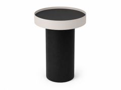 Tavolino alto in acciaio inox e rovere con vassoio&nbsp;AGAPE - GEMMA - ARCHIPRODUCTS.COM