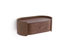 Comodino sospeso in legno e pelle con cassetti&nbsp;AMPM - FIRMO - ARCHIPRODUCTS.COM
