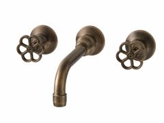 Rubinetto per lavabo a muro a 3 fori in ottone&nbsp;BLEU PROVENCE - RLT1012 Bronze - ARCHIPRODUCTS.COM