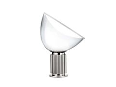 Lampada da tavolo a LED in alluminio e vetro&nbsp;FLOS - TACCIA SMALL SILVER - ARCHIPRODUCTS.COM