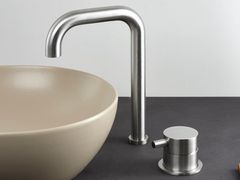 MISCELATORE PER LAVABO A 2 FORI DA PIANO IN ACCIAIO INOX&nbsp;MINA - DIMENSIONE74 61734 - ARCHIPRODUCTS.COM