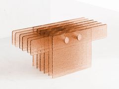 Tavolino da caff� rettangolare in vetro&nbsp;OSSIMORI  - INCALMI