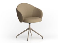 Sedia su trespolo imbottita in tessuto con braccioli&nbsp;VOLTA ARMCHAIR 4 STAR BASE - INFINITI
