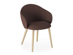 Sedia imbottita in tessuto con braccioli&nbsp;VOLTA ARMCHAIR WOODEN LEGS - INFINITI