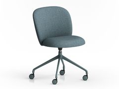 Sedia imbottita in tessuto con ruote&nbsp;VOLTA SIDE CHAIR 4 STAR BASE UPDOWN - INFINITI