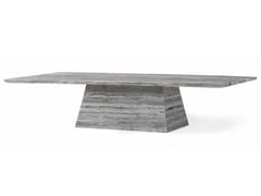 Tavolino rettangolare basso in travertino T SHAPE - J. MISKY DESIGN