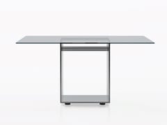 Tavolo quadrato in acciaio inox e vetro GLIMM - ACERBIS BY MDF ITALIA