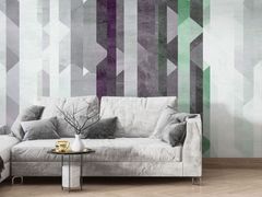 Carta da parati geometrica in tessuto non tessuto&nbsp;CHRONO STACK - MULTIGRAFICA ADV