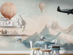 Carta da parati in tessuto non tessuto per bambini&nbsp;CLOUD GLIDERS - MULTIGRAFICA ADV