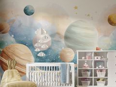 Carta da parati in tessuto non tessuto per bambini&nbsp;COSMIC SAIL - MULTIGRAFICA ADV