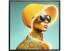 Quadro luminoso&nbsp;SUN HAT WOMAN - KARE DESIGN