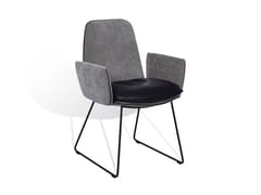 Sedia imbottita a slitta con braccioli&nbsp;SAGE - KFF GMBH & CO. KG