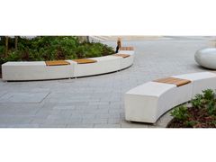 Panchina modulare in calcestruzzo senza schienale&nbsp;BENCH - KRAUSZ