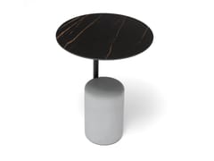 Tavolino di servizio rotondo in pietra sinterizzata&nbsp;PANACHE - KVN DESIGN FURNITURE