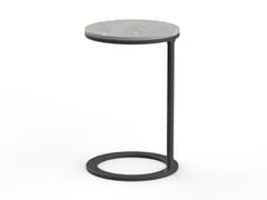 Tavolino di servizio rotondo in pietra sinterizzata&nbsp;PRESTIGE - KVN DESIGN FURNITURE