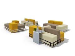 Divano per contract modulare bifacciale in lana&nbsp;SINGLAX - KVN DESIGN FURNITURE