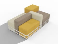 Divano per contract modulare bifacciale in lana&nbsp;SINGLAX - KVN DESIGN FURNITURE