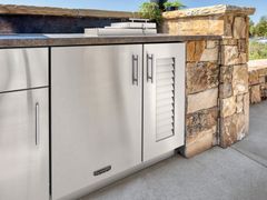 Affumicatore a carbone freestanding in acciaio inossidabile&nbsp;K-SMOKE - KALAMAZOO OUTDOOR GOURMET