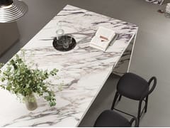 Top cucina in gres porcellanato effetto marmo CALACATTA VIOLA - KALESERAMIK