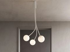 Lampada da soffitto in vetro acidato con braccio flessibile&nbsp;MOONY - KARMAN