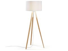 Lampada da terra in legno con paralume in tessuto&nbsp;IGUAZU - KAVE HOME S.L.U.