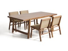 Set tavolo e sedie in legno di acacia&nbsp;ITANI - KAVE HOME S.L.U.