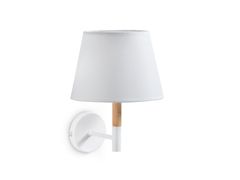 Lampada da parete in acciaio e legno con paralume in tessuto&nbsp;ORSEN - KAVE HOME S.L.U.