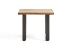 Tavolino quadrato in acciaio e legno&nbsp;UXUE - KAVE HOME S.L.U.
