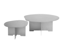 Set di tavolini da caff� in acciaio inox con base centrale&nbsp;1.0 - HNY DESIGN