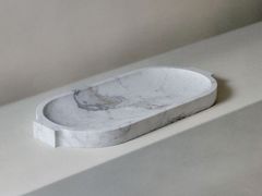Lavabo ovale da appoggio in marmo&nbsp;SILK - DECORMARMI