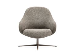 Poltrona girevole a razze con braccioli&nbsp;DUA LOUNGE - KRISTALIA