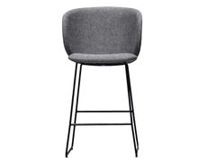 Sgabello a slitta alto in tessuto con schienale&nbsp;DUA - KRISTALIA