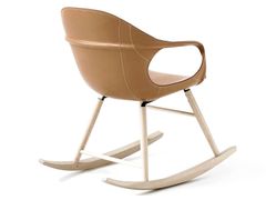 Sedia a dondolo in cuoio con braccioli&nbsp;ELEPHANT ROCKING - KRISTALIA