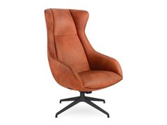POLTRONA GIREVOLE IN PELLE CON BRACCIOLI&nbsp;TERRA LOUNGE - LD SEATING