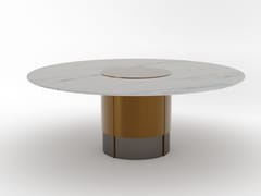 Tavolo rotondo in marmo con Lazy Susan LEANDRO - PIERMARIA NEW FORM SRL