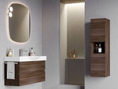 Mobile lavabo singolo in legno con specchio&nbsp;MANHATTAN M5 - LEGNOBAGNO