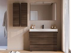 Mobile lavabo da terra singolo in legno con specchio&nbsp;MANHATTAN M6 - LEGNOBAGNO