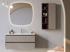 Mobile lavabo singolo in legno con lavabo integrato&nbsp;PLATEA P5 - LEGNOBAGNO