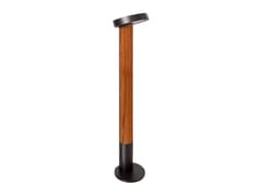 Paletto luminoso a LED in alluminio e teak&nbsp;PLIN ROUND WOOD 4.1 - L&L LUCE&LIGHT