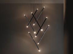 Lampada a sospensione a LED in alluminio&nbsp;A-TUBE NANO DUO - LODES