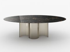 Tavolo ovale da pranzo in vetro&nbsp;RIVOLUZIONE - ACHERUNTIAGLASS