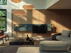 Parete attrezzata fissata a muro con porta tv&nbsp;36E8 CINEMA - LAGO