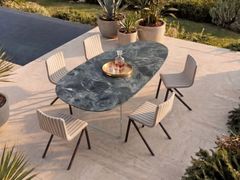 Tavolo da giardino ovale in XGlass&nbsp;AIR SLIM - LAGO