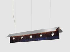 Lampada a sospensione in alluminio con piastrelle di rame smaltato&nbsp;BOLDA ATELIER 01E - LAMBERT & FILS