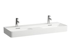 Lavabo doppio rettangolare in ceramica&nbsp;VAL - LAUFEN BATHROOMS