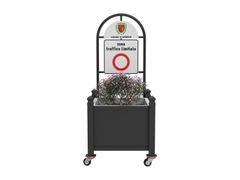 Fioriera in acciaio con ruote&nbsp;PLAZA - LAZZARI SRL