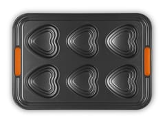 Stampo in acciaio al carbonio&nbsp;STAMPO 6 MUFFIN A CUORE - LE CREUSET ITALIA