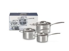 BATTERIA DI PENTOLE IN ACCIAIO INOX&nbsp;BATTERIA 3 CASSERUOLE - LE CREUSET ITALIA