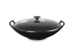 Wok in ghisa vetrificata con coperchio&nbsp;WOK CON COPERCHIO IN VETRO - LE CREUSET ITALIA